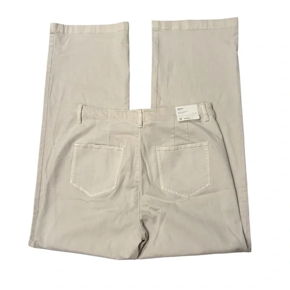 NWT, J. Jill Denim High Rise Wide Leg Patch Pocket Jean Light Barley, Sz 12 R - Picture 7 of 13